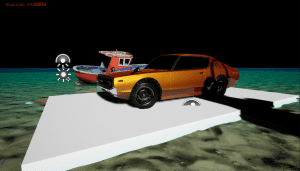 ue5工程项目文件打包分享，包含战斗机、火箭发动机、小船、汽车、水、房子、材质球等资产