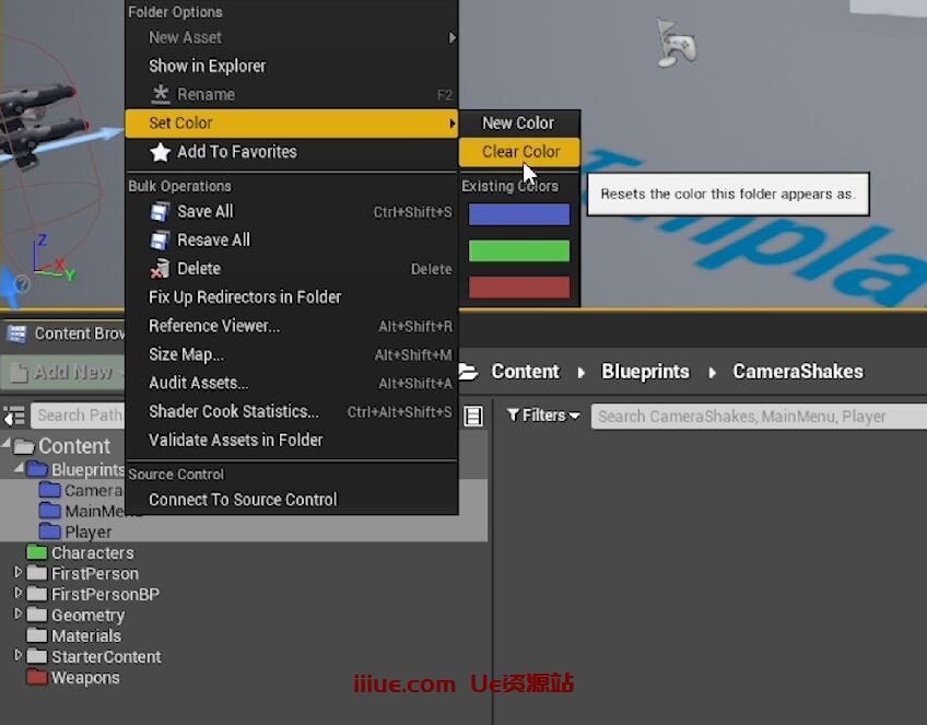 虚幻引擎的50个提高效率的技巧-快速开发提示 #07 UE - 彩色文件夹! 虚幻引擎的50个提高效率的技巧-快速开发提示 #07 UE - 彩色文件夹!
