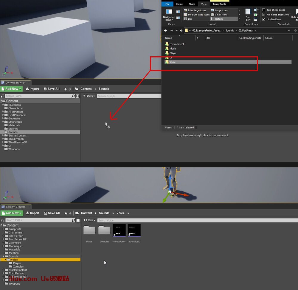 虚幻引擎的50个提高效率的技巧-快速开发提示 #11 UE - 蓝图 - 快速导入文件 虚幻引擎的50个提高效率的技巧-快速开发提示 #11 UE - 蓝图 - 快速导入文件
