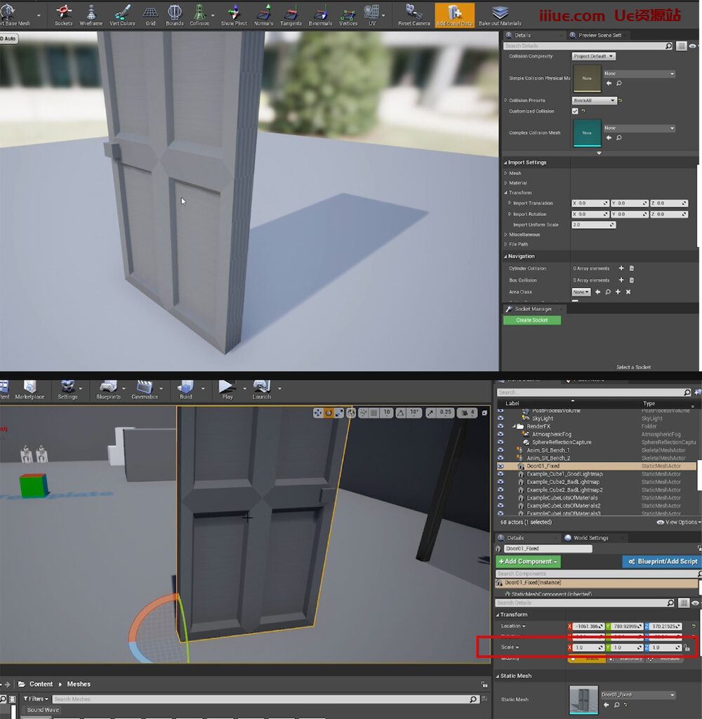 虚幻引擎的50个提高效率的技巧-快速开发提示 #26 UE - 更改资源默认变换 虚幻引擎的50个提高效率的技巧-快速开发提示 #26 UE - 更改资源默认变换