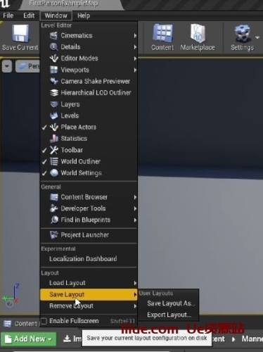 虚幻引擎的50个提高效率的技巧-快速开发技巧 #49 UE4 / UE5 – 保存加载布局