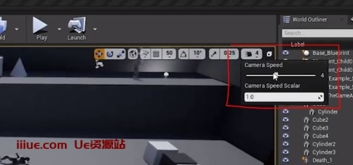 虚幻引擎快速开发提示 #58 UE4 / UE5 – 快速调整摄像机速度
