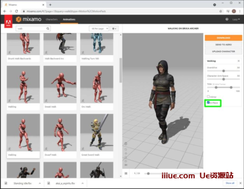 ue虚幻引擎下载使用Mixamo混合角色和动画