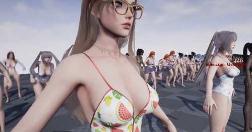 Beach Girls性感沙滩女孩，UE5比基尼性感沙滩女孩模型